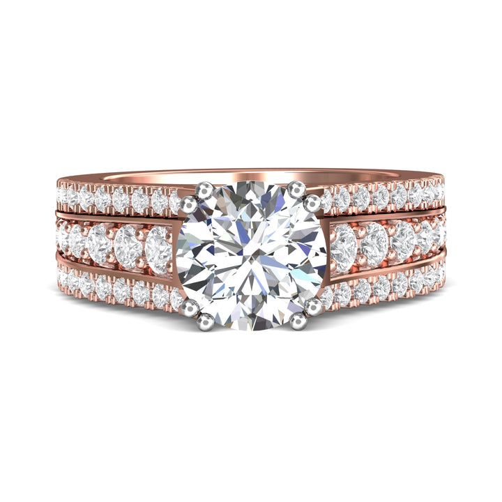 18K Gold White/Pink Encore Engagement Ring from the Encore collection - CC09_18KWP_Rd_8.5_Prm_H-I_SI1
