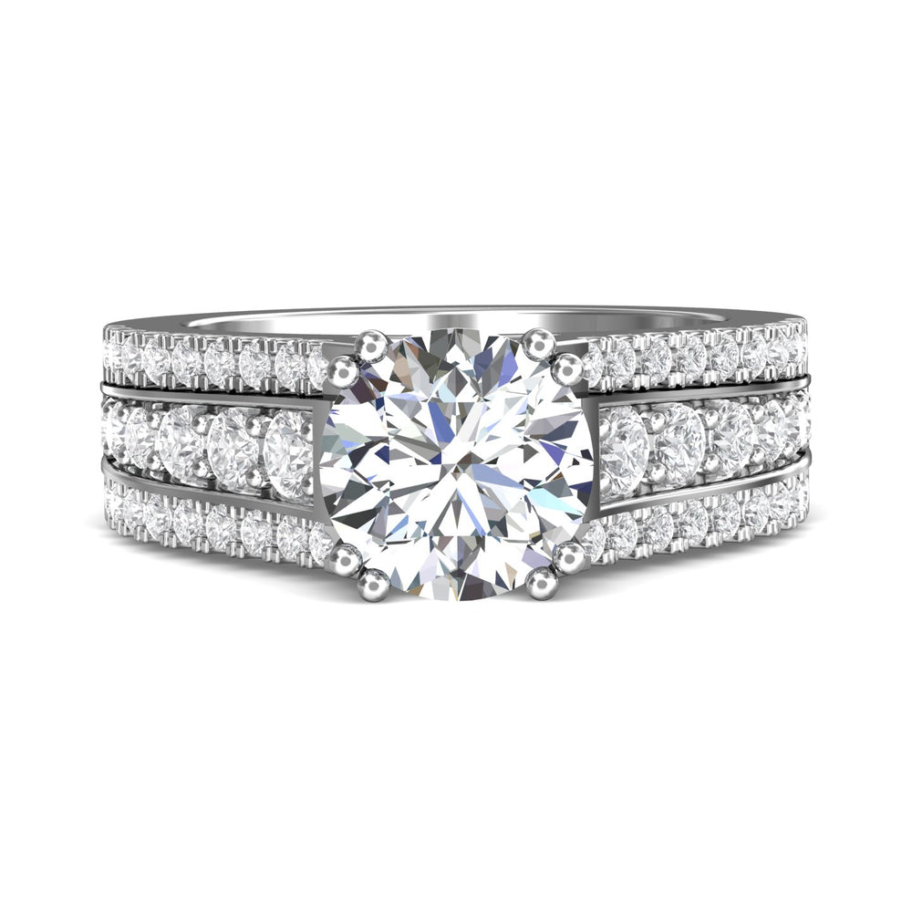 Platinum White Encore Engagement Ring from the Encore collection - CC09_PlatW_Rd_8.5_Prm_H-I_SI1