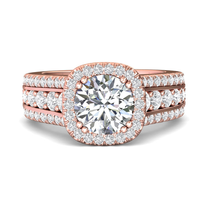 18K Gold Pink Encore Engagement Ring from the Encore collection - CC09H_18KP_CuHRd_8.0_Prm_H-I_SI1