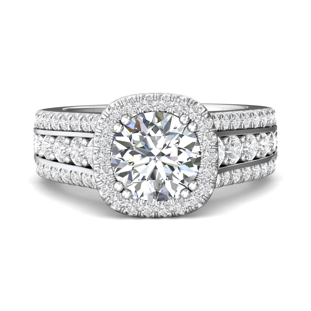 18K Gold White Encore Engagement Ring from the Encore collection - CC09H_18KW_CuHRd_8.0_Prm_H-I_SI1