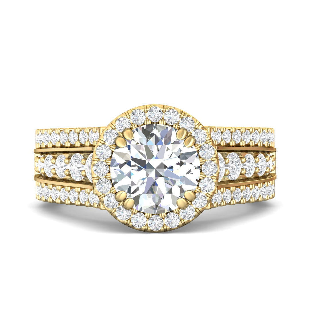 18K Gold Yellow Encore Engagement Ring from the Encore collection - CC09H_18KY_RdH_8_Prm_H-I_SI1