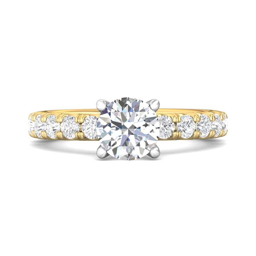 18K Gold White/Yellow Encore Engagement Ring from the Encore collection - CM03M_18KWY_Rd_7.0_Prm_H-I_SI1