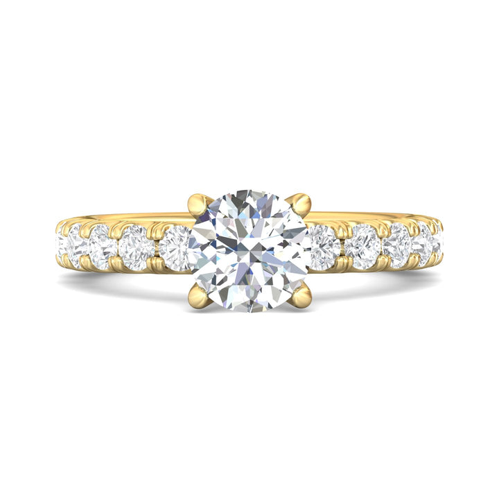 18K Gold Yellow Encore Engagement Ring from the Encore collection - CM03M_18KY_Rd_7.0_Prm_H-I_SI1