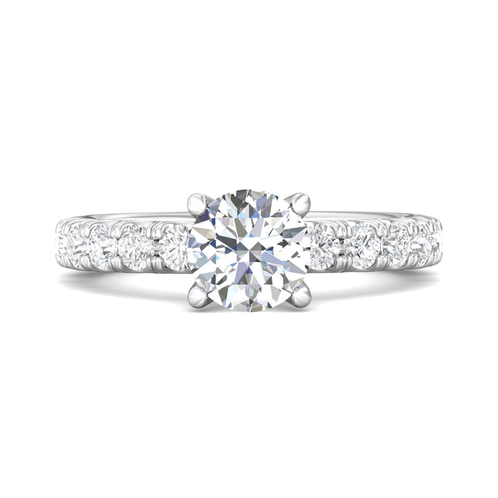 Platinum White Encore Engagement Ring from the Encore collection - CM03M_PlatW_Rd_7.0_Prm_H-I_SI1