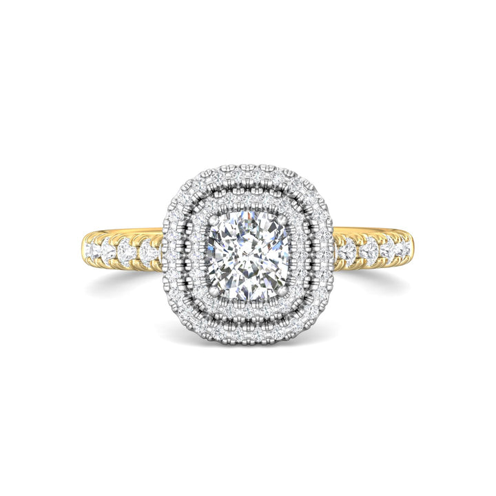 Micropave Halo Engagement Ring from the Micropave Halo collection