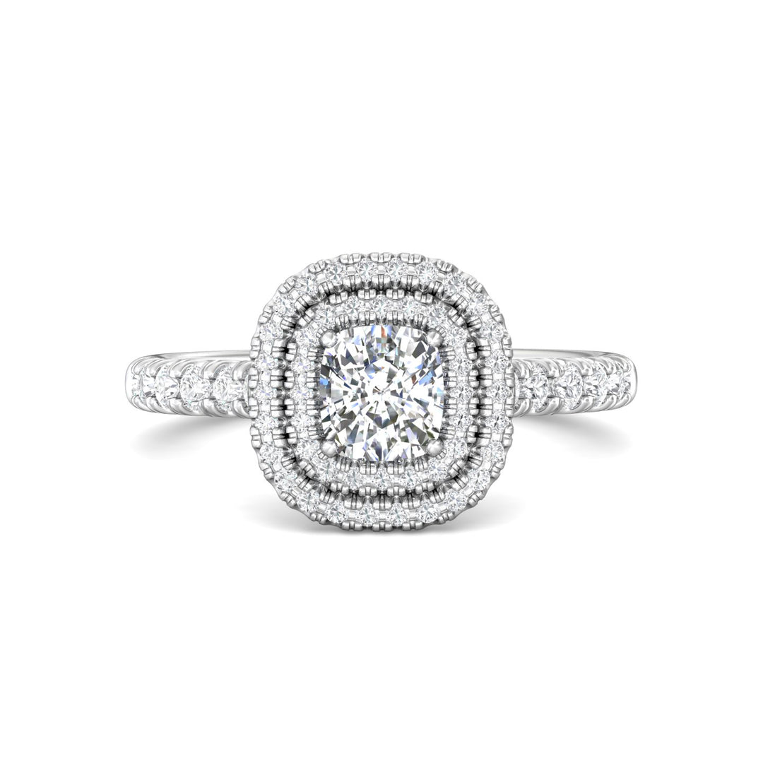 14K Gold White Micropave Halo Engagement Ring from the Micropave Halo collection - CM04DBL_14KW_CuH_5.5X5.0_Prm_H-I_SI1