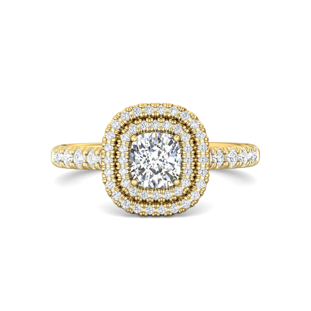 14K Gold Yellow Micropave Halo Engagement Ring from the Micropave Halo collection - CM04DBL_14KY_CuH_5.5X5.0_Prm_H-I_SI1