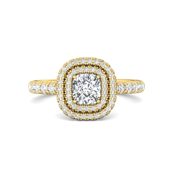 18K Gold Yellow Micropave Halo Engagement Ring from the Micropave Halo collection - CM04DBL_18KY_CuH_5.5X5.0_Prm_H-I_SI1
