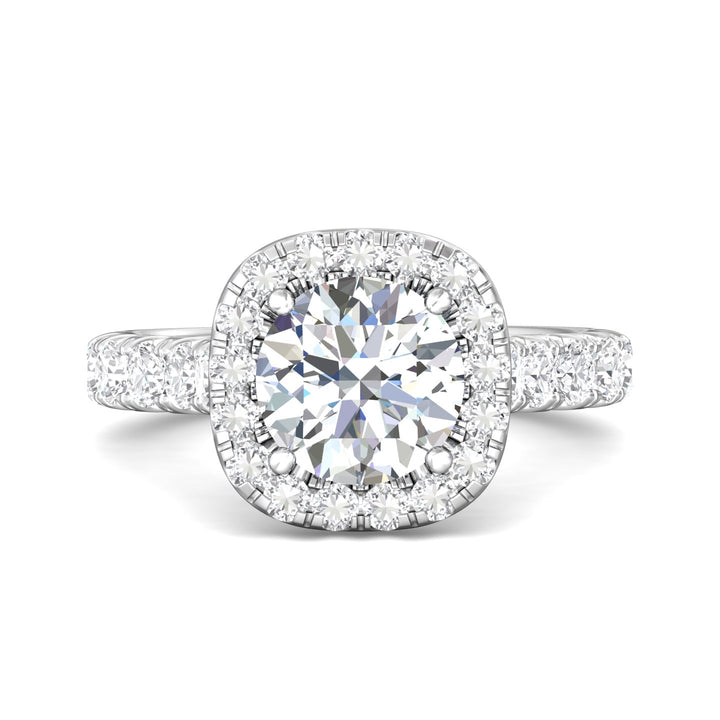 18K Gold White Micropave Halo Engagement Ring from the Micropave Halo collection - CM04M_18KW_CuHRd_8.0_Prm_H-I_SI1