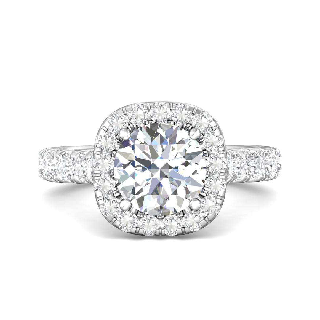 Platinum White Micropave Halo Engagement Ring from the Micropave Halo collection - CM04M_PlatW_CuHRd_8.0_Prm_H-I_SI1