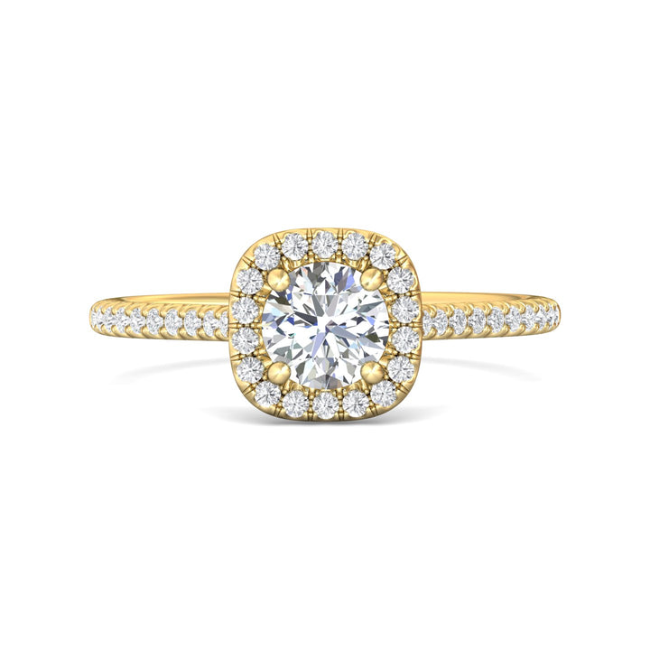 Micropave Halo Engagement Ring from the Micropave Halo collection