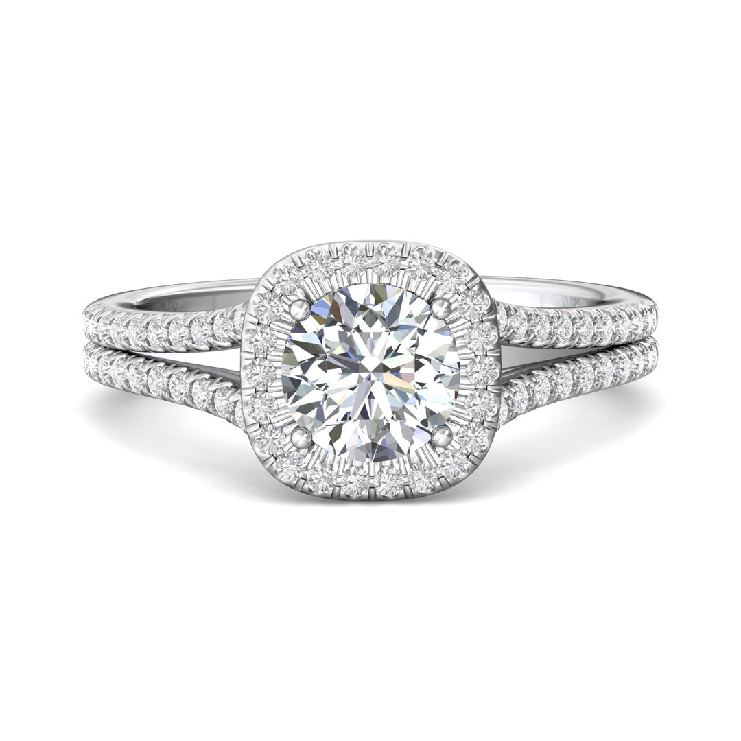 Platinum White Split Shank Engagement Ring from the Split Shank collection - CM09S_PlatW_CuHRd_6.5_Prm_H-I_SI1