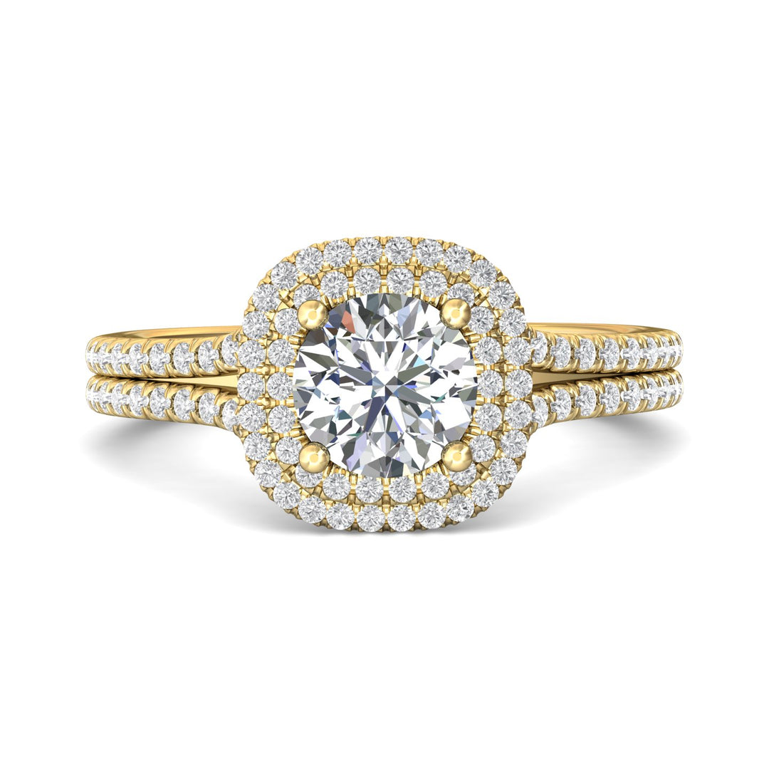 14K Gold Yellow Split Shank Engagement Ring from the Split Shank collection - CM10XSDBL_14KY_CuHRd_6.5_Prm_H-I_SI1