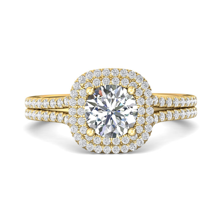 14K Gold Yellow Split Shank Engagement Ring from the Split Shank collection - CM10XSDBL_14KY_CuHRd_6.5_Prm_H-I_SI1