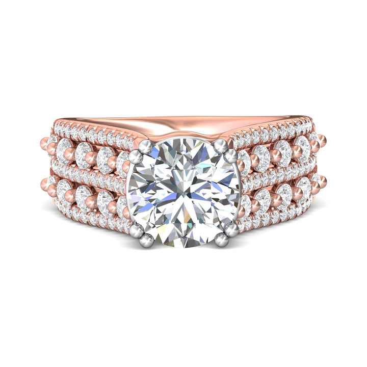 18K Gold White/Pink Encore Engagement Ring from the Encore collection - CM24_18KWP_Rd_9.0_Prm_H-I_SI1