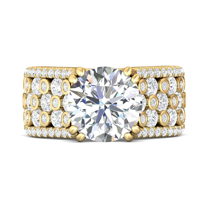 14K Gold Yellow Encore Engagement Ring from the Encore collection - CM25_14KY_Rd_10.0_Prm_H-I_SI1