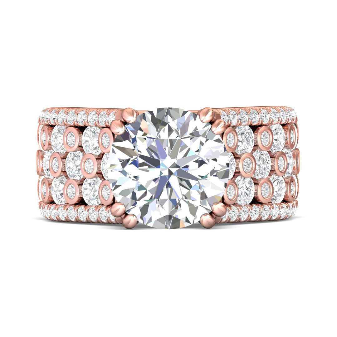 18K Gold Pink Encore Engagement Ring from the Encore collection - CM25_18KP_Rd_10.0_Prm_H-I_SI1