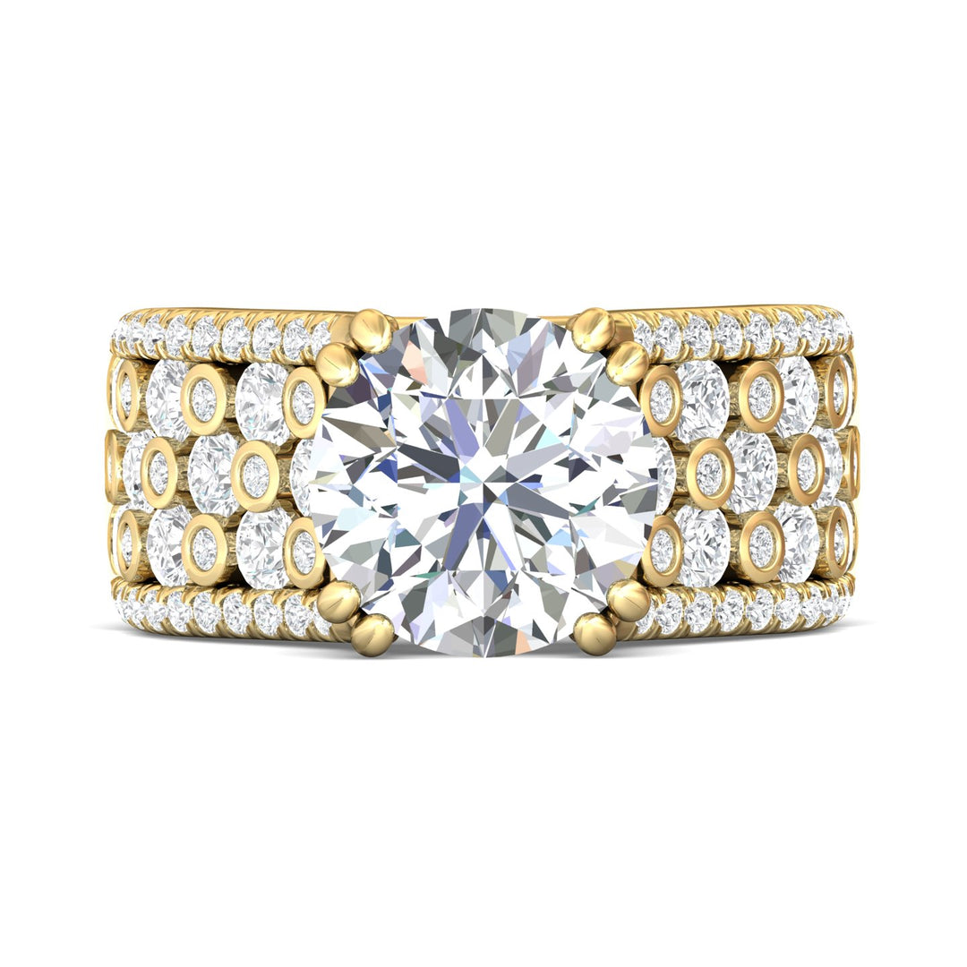 18K Gold Yellow Encore Engagement Ring from the Encore collection - CM25_18KY_Rd_10.0_Prm_H-I_SI1