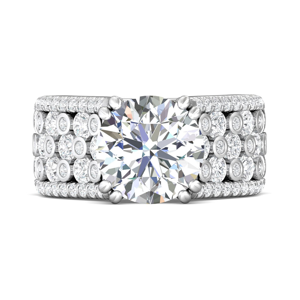 Platinum White Encore Engagement Ring from the Encore collection - CM25_PlatW_Rd_10.0_Prm_H-I_SI1