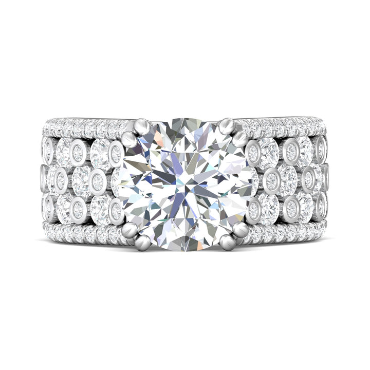 Platinum White Encore Engagement Ring from the Encore collection - CM25_PlatW_Rd_10.0_Prm_H-I_SI1