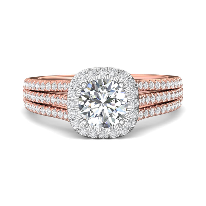 18K Gold White/Pink Split Shank Engagement Ring from the Split Shank collection - CM26_18KWP_CuHRd_7.0_Prm_H-I_SI1