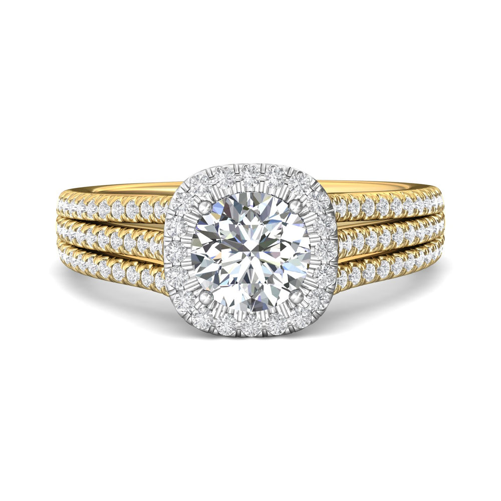 18K Gold White/Yellow Split Shank Engagement Ring from the Split Shank collection - CM26_18KWY_CuHRd_7.0_Prm_H-I_SI1