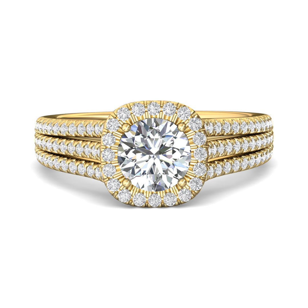 18K Gold Yellow Split Shank Engagement Ring from the Split Shank collection - CM26_18KY_CuHRd_7.0_Prm_H-I_SI1
