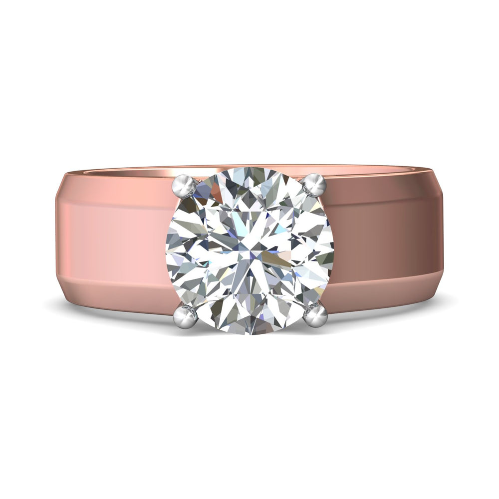 14K Gold Pink/White Encore Engagement Ring from the Encore collection - CS03_14KPW_Rd_9.0_Std_NA_NA