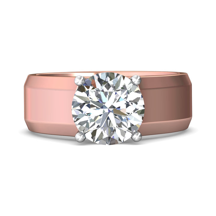 18K Gold White/Pink Encore Engagement Ring from the Encore collection - CS03_18KWP_Rd_9.0_Std_NA_NA