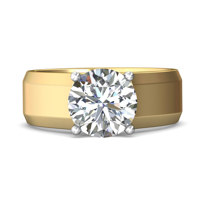 18K Gold White/Yellow Encore Engagement Ring from the Encore collection - CS03_18KWY_Rd_9.0_Std_NA_NA