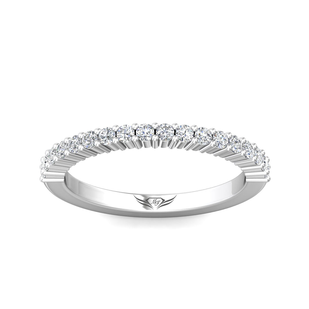 Channel/Shared Prong Wedding Band from the Channel/Shared Prong collection