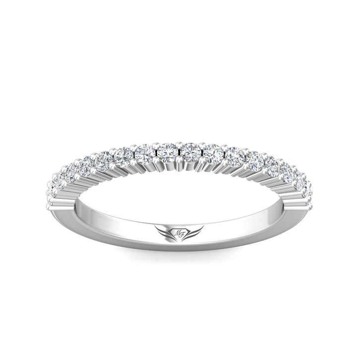 Channel/Shared Prong Wedding Band from the Channel/Shared Prong collection