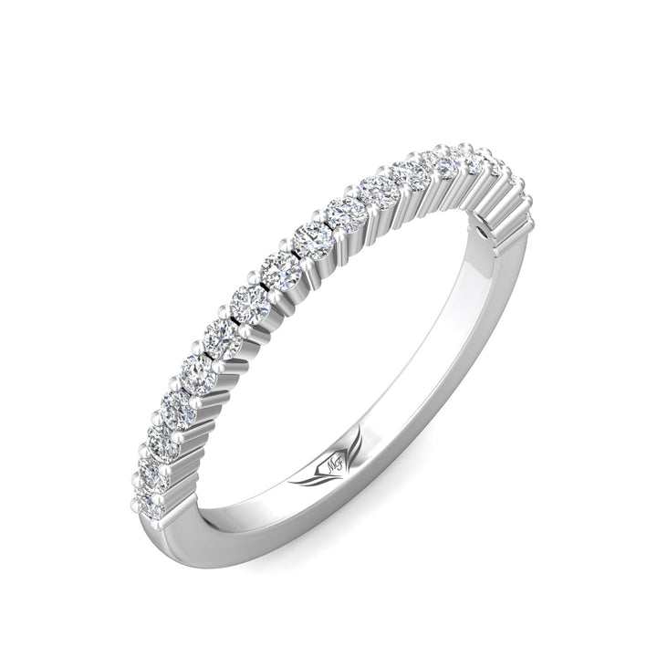 Channel/Shared Prong Wedding Band from the Channel/Shared Prong collection