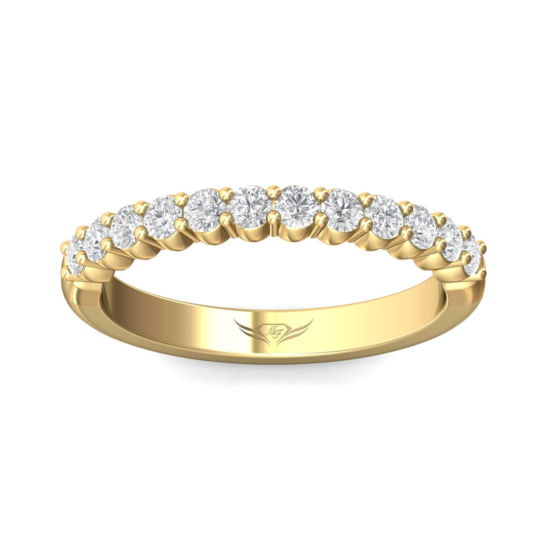 18K Gold Yellow Channel/Shared Prong Wedding Band from the Channel/Shared Prong collection - CSP04XSWB_18KY