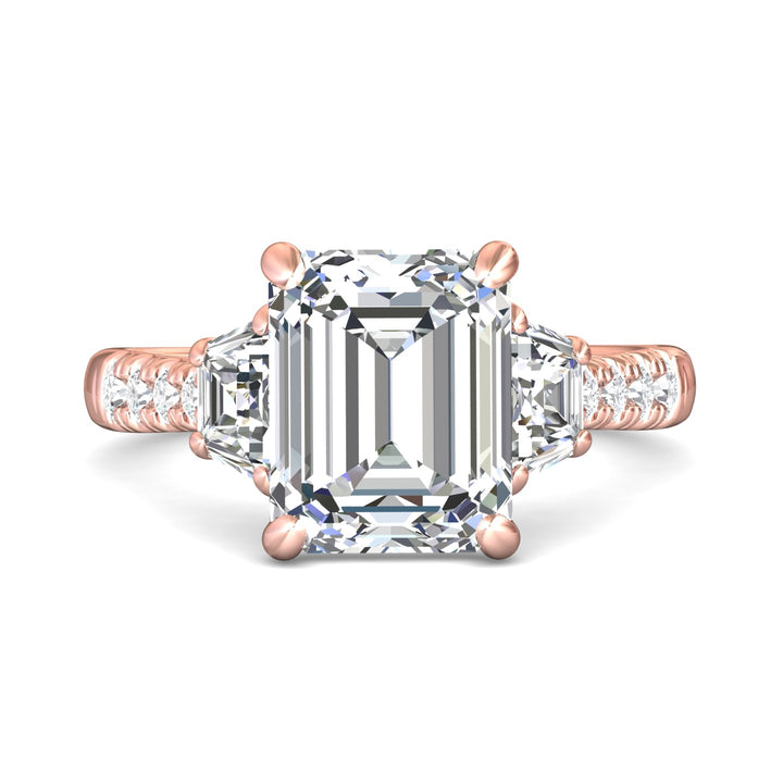 14K Gold Pink Encore Engagement Ring from the Encore collection - CT06LBTR_14KP_Em_10X8_Prm_H-I_SI1