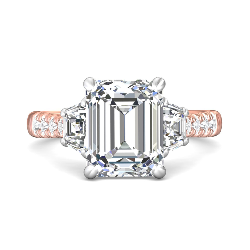 14K Gold Pink/White Encore Engagement Ring from the Encore collection - CT06LBTR_14KPW_Em_10X8_Prm_H-I_SI1
