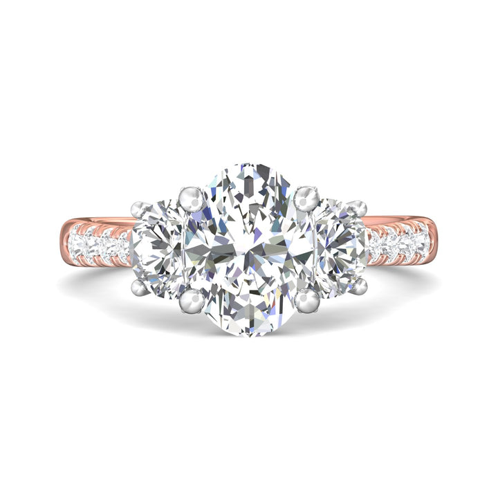 14K Gold Pink/White Encore Engagement Ring from the Encore collection - CT06LHMR_14KPW_Ov_9.5X7_Prm_H-I_SI1