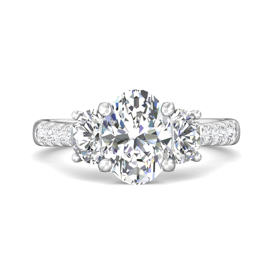 14K Gold White Encore Engagement Ring from the Encore collection - CT06LHMR_14KW_Ov_9.5X7_Prm_H-I_SI1