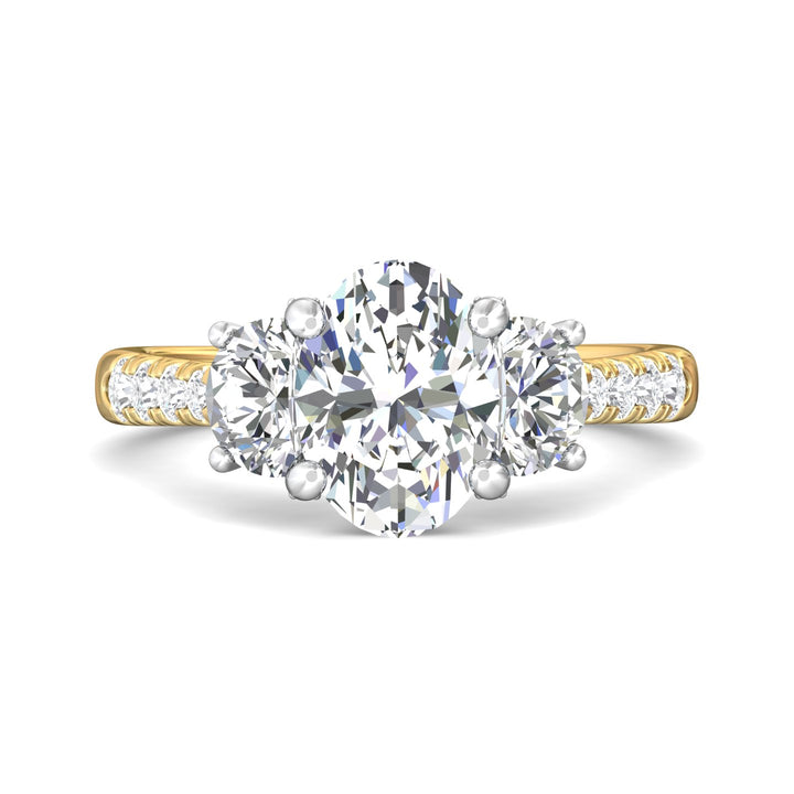14K Gold Yellow/White Encore Engagement Ring from the Encore collection - CT06LHMR_14KYW_Ov_9.5X7_Prm_H-I_SI1
