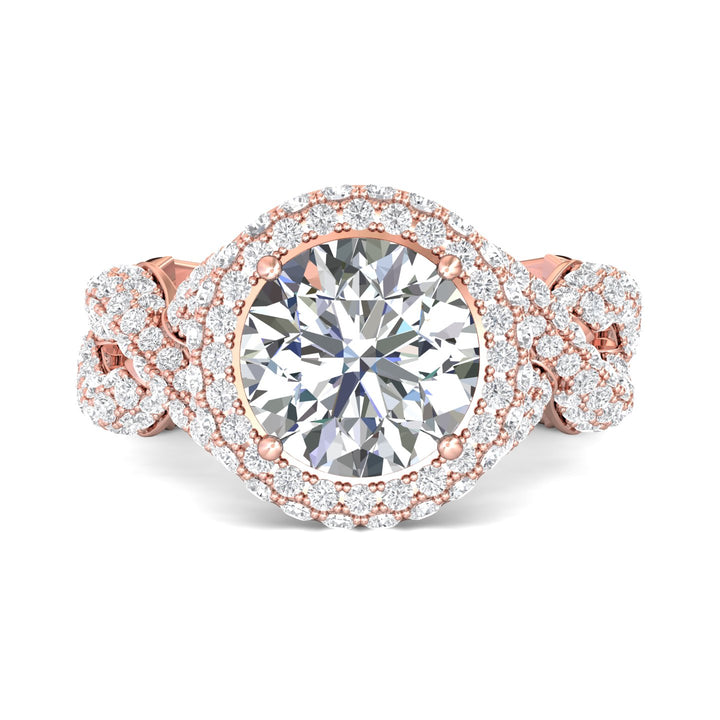 18K Gold Pink Encore Engagement Ring from the Encore collection - CYEM05_18KP_RdH_9.0_Prm_H-I_SI1