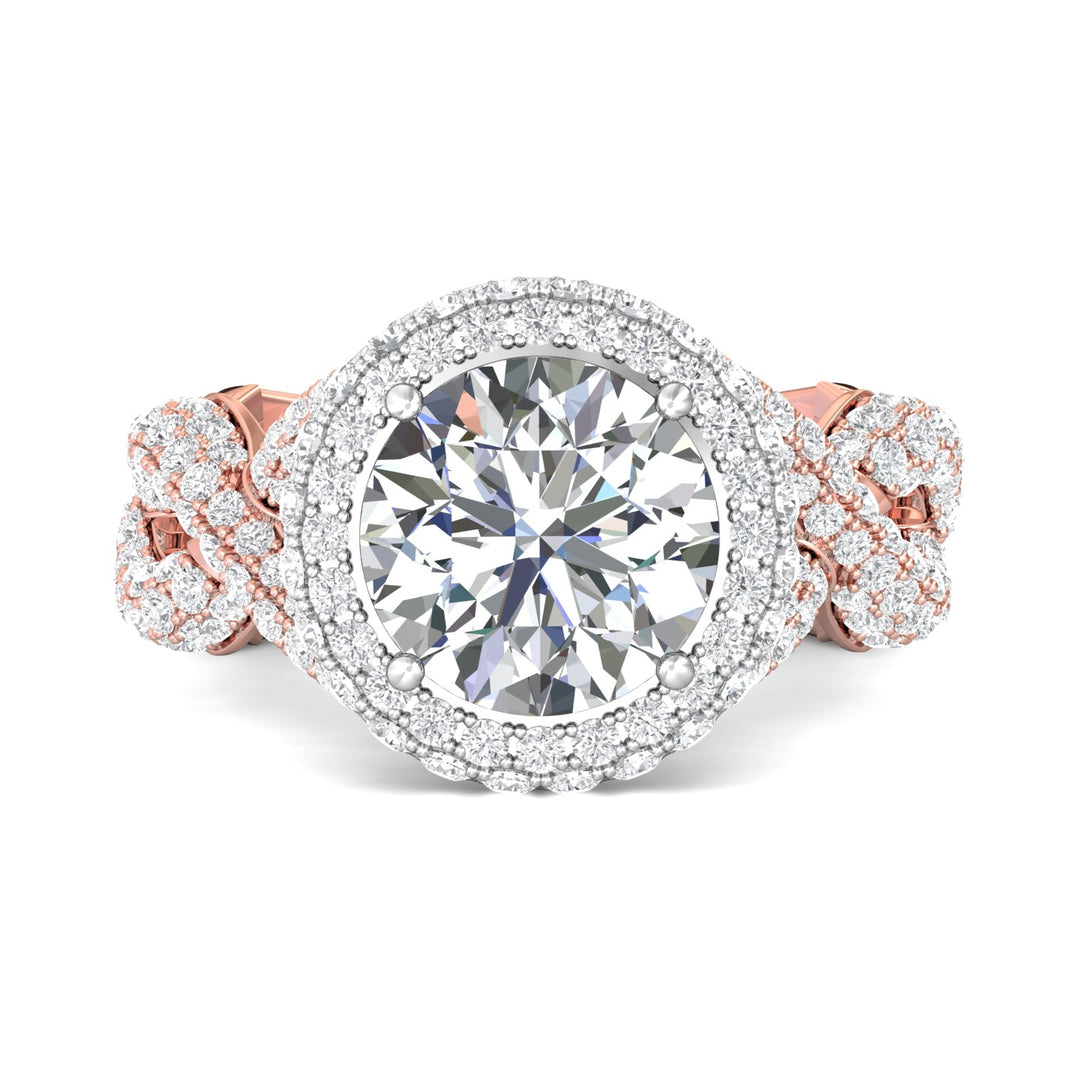 18K Gold White/Pink Encore Engagement Ring from the Encore collection - CYEM05_18KWP_RdH_9.0_Prm_H-I_SI1