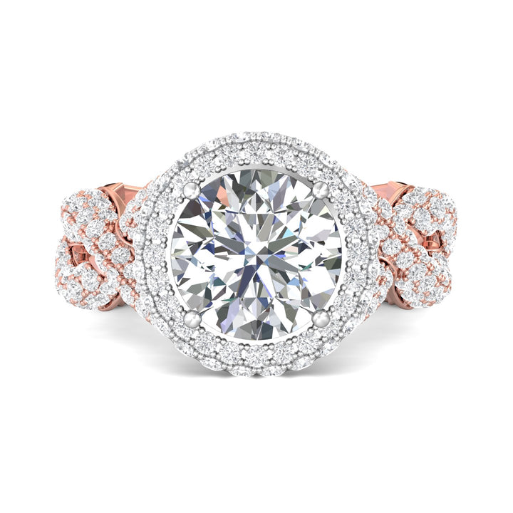 18K Gold White/Pink Encore Engagement Ring from the Encore collection - CYEM05_18KWP_RdH_9.0_Prm_H-I_SI1