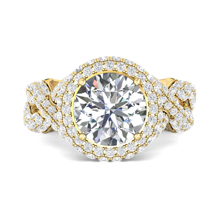 18K Gold Yellow Encore Engagement Ring from the Encore collection - CYEM05_18KY_RdH_9.0_Prm_H-I_SI1