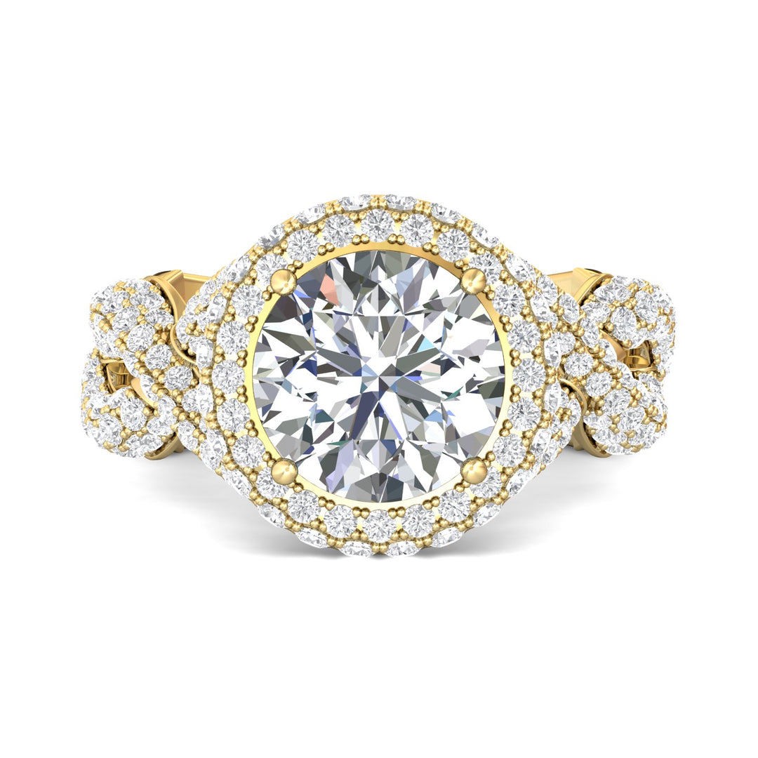 18K Gold Yellow Encore Engagement Ring from the Encore collection - CYEM05_18KY_RdH_9.0_Prm_H-I_SI1