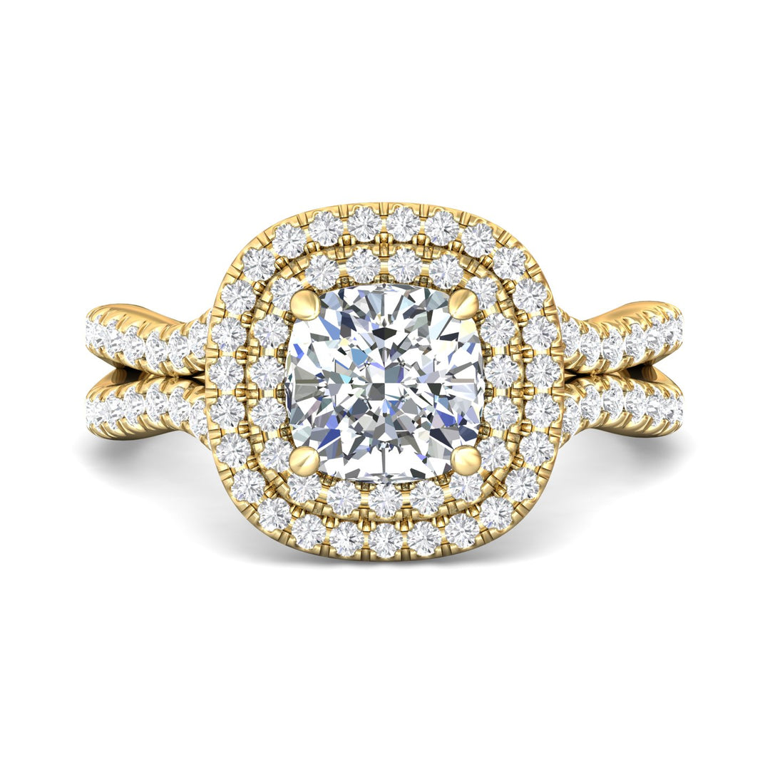 14K Gold Yellow Split Shank Engagement Ring from the Split Shank collection - CYMH22_14KY_CuHRd_6.5_Prm_H-I_SI1