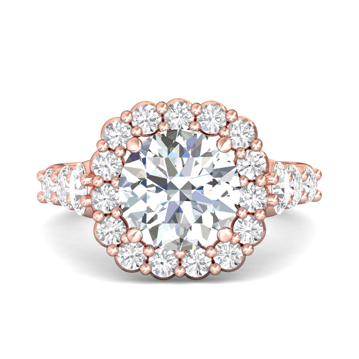 14K Gold Pink Encore Engagement Ring from the Encore collection - DERHSP01L_14KP_CuHRd_9.0_Std_H-I_SI2