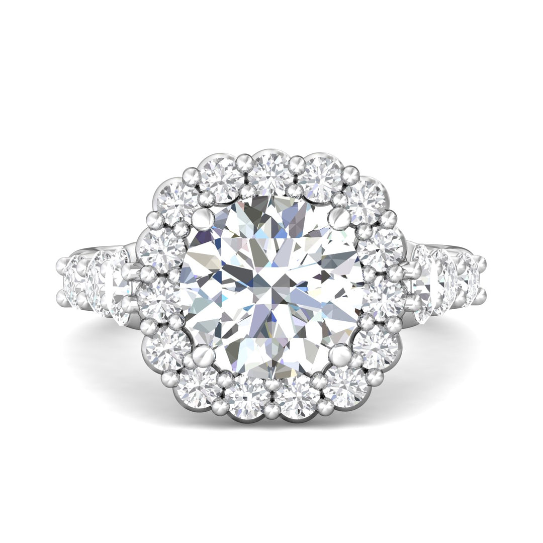 14K Gold White Encore Engagement Ring from the Encore collection - DERHSP01L_14KW_CuHRd_9.0_Std_H-I_SI2
