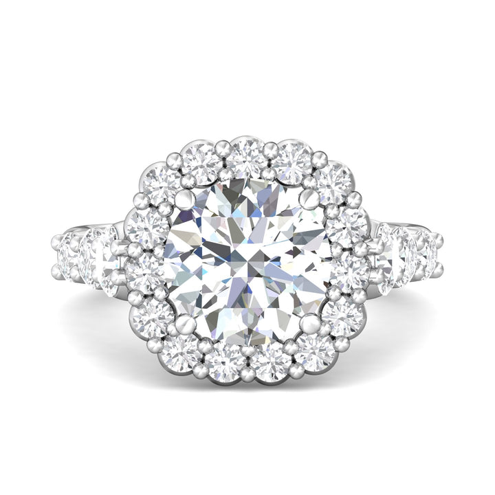 14K Gold White Encore Engagement Ring from the Encore collection - DERHSP01L_14KW_CuHRd_9.0_Std_H-I_SI2