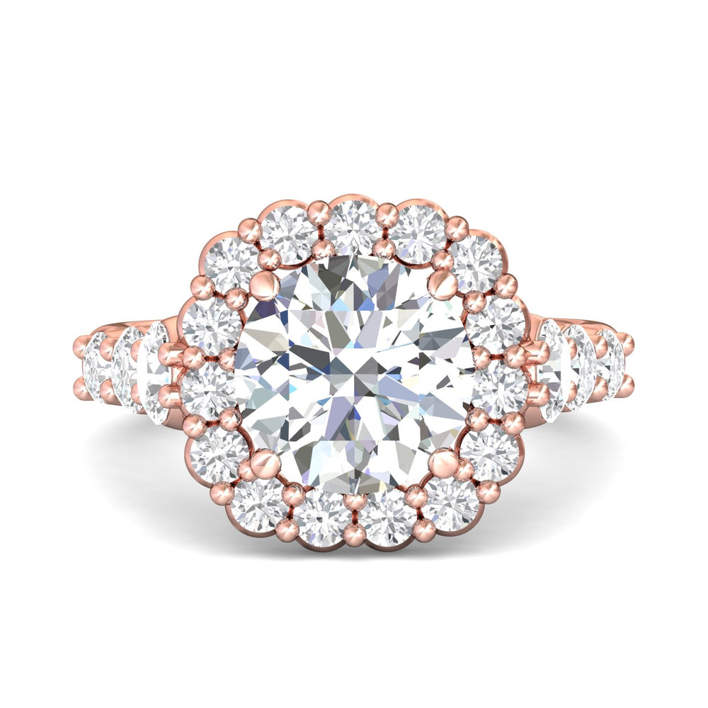 18K Gold Pink Encore Engagement Ring from the Encore collection - DERHSP01L_18KP_CuHRd_9.0_Std_H-I_SI2