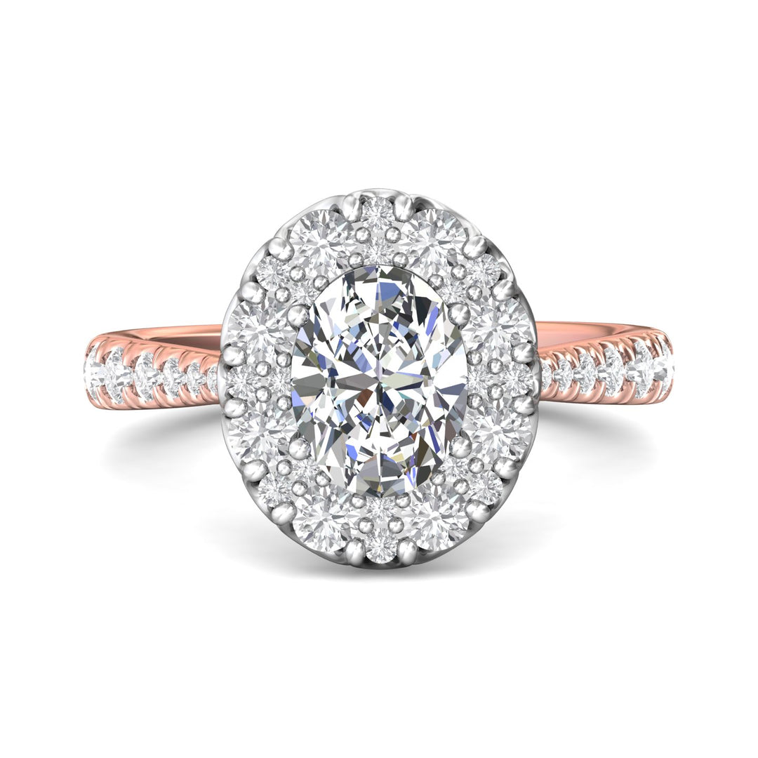 18K Gold White/Pink Micropave Halo Engagement Ring from the Micropave Halo collection - DERHSP08_18KWP_OvH_8.5X6.5_Prm_H-I_SI1